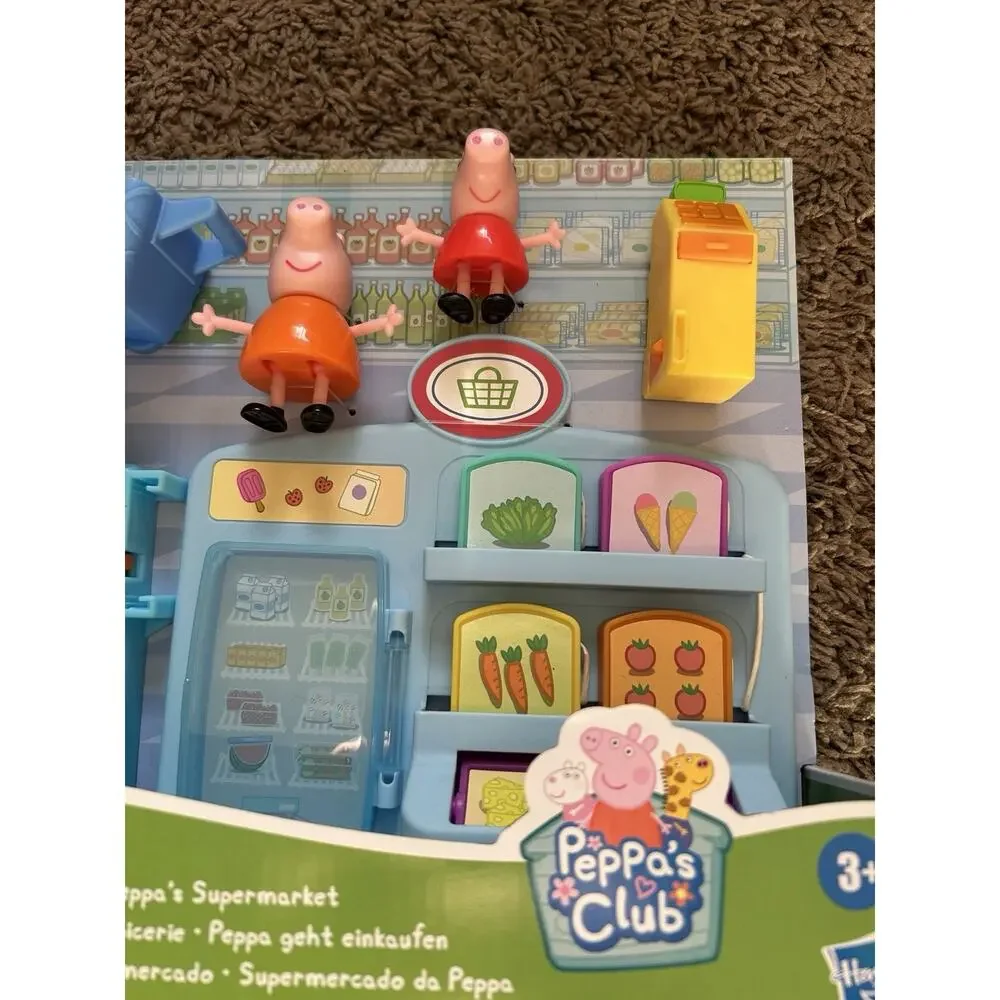 Peppa Pig Playset Supermarket Toy - Pink, Blue, Green, Yellow